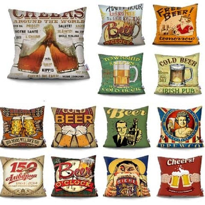Housses de coussins bière et housses décoratives bière
