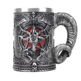 Chope et coupe à bière mystique Baphomet Chopedebiere® - chopedebiere.com