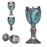 Coupe-a-biere-medievale-dragon-bleu