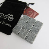 Glacons-en-pierre-lot-de-9-gris-fonce-avec-son-sac