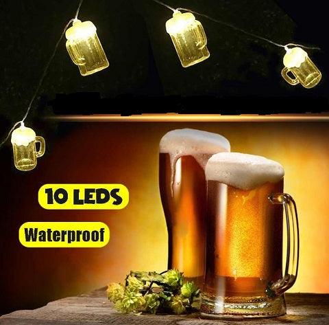 Guirlande 10 LEDs waterproof pintes de bière