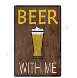 Plaque-de-metal-vintage-sur-la-biere-La-biere-avec-moi