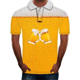 Polo bulles et mousse de bière homme Chopedebiere® - chopedebiere.com