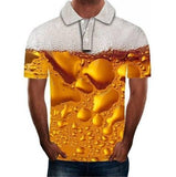 Polo bulles et mousse de bière homme Chopedebiere® - chopedebiere.com