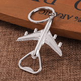 Porte-cle-decapsuleur-avion-silver