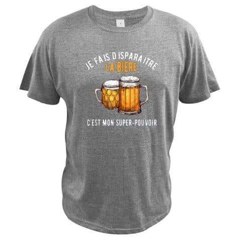 T-Shirt-Biere-Super-Pouvoir-Gris