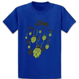 T-Shirt-Bombes-De-Houblon-Bleu-Royal