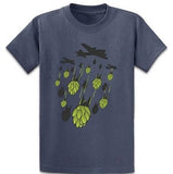 T-Shirt-Bombes-De-Houblon-Gris-Fonce