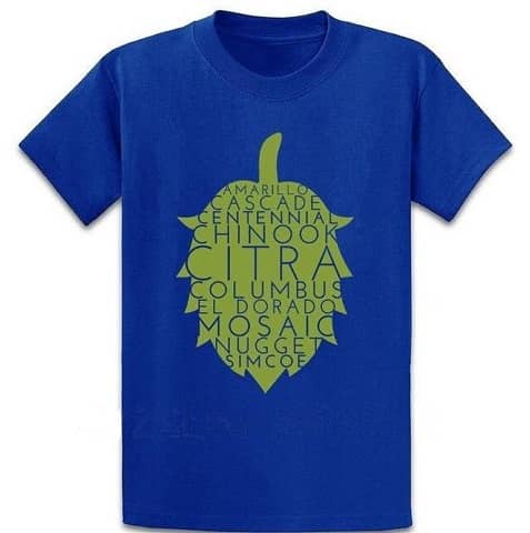 T-Shirt-Types-De-Houblons-Bleu-Royal