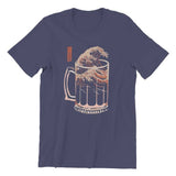 T-Shirt-Vague-De-Biere-Bleu-Marine