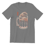 T-Shirt-Vague-De-Biere-Gris-Fonce