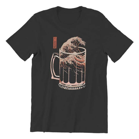 T-Shirt-Vague-De-Biere-Noir