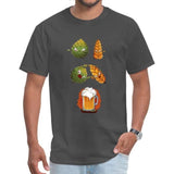 T-shirt-fusion-houblon-et-ble-en-biere-gris-fonce