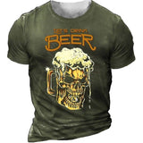 T-short-lets-drink-beer-kaki