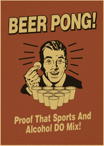 Affiche-biere-beer-pong-vintage