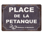 Plaque Métal Place De La Pétanque - chopedebiere.com