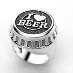 Bague-capsule-de-biere-argent-I-love-beer