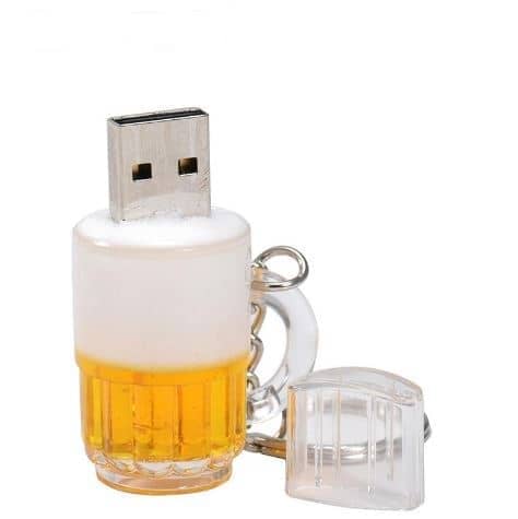 Clé USB Rigolote, en forme de Chope de Bière! Cadeau Drôle Pas Cher