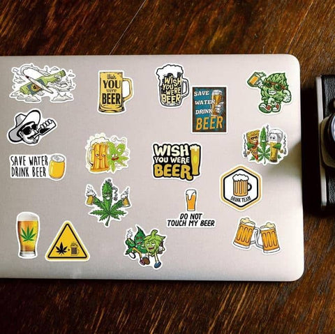 50 Mini Stickers Bière | Lot 50 Mini Autocollants Bière | Chopedebiere ...