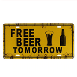 Plaque-en-metal-sur-la-biere-Biere-gratuite-demain-seulement-4
