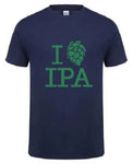 T-Shirt-I-Love-IPA-Bleu-Marine-Texte-Vert