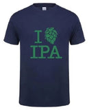 T-Shirt-I-Love-IPA-Bleu-Marine-Texte-Vert