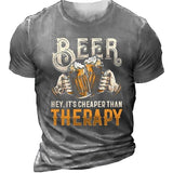 T-shirt-la-biere-coute-moins-cher-qu-une-therapie-gris