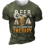 T-shirt-la-biere-coute-moins-cher-qu-une-therapie-kaki
