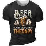 T-shirt-la-biere-coute-moins-cher-qu-une-therapie-noir