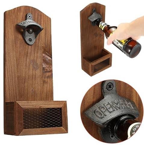 Récupérateur De Capsules Mural En Acier Inoxydable - Avec Ouverture De Drainage - Pour Bar, Terrasse, Jardin - 14 X 9 X 6,3 Cm - 8
