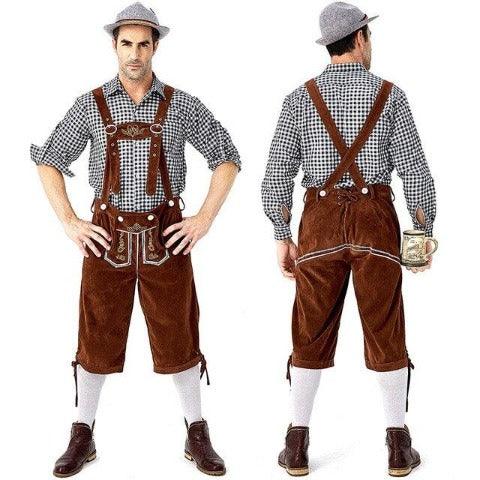 IEEILULU Déguisement Bavarois Homme, Costume Oktoberfest Homme, Lederhosen Oktoberfest homme, Pantalon en Cuir Court Traditionnel Homme avec Bretelles Réglables pour Oktoberfest Party (Café, M IEEILULU Déguisement Bavarois Homme, Costume Oktoberfest Homme, Lederhosen Oktoberfest homme, Pantalon en Cuir Court Traditionnel Homme avec Bretelles Réglables pour Oktoberfest Party (Café, M
